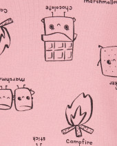 4-Piece S'mores 100% Snug Fit Cotton PJs