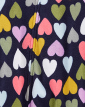 Hearts Fleece Footie