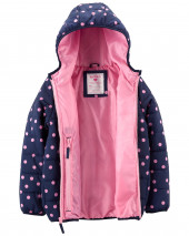 Polka Dot Packable Lightweight Puffer Jacket