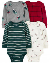 Baby 4-Pack Long-Sleeve Bodysuits