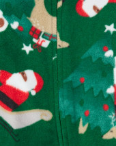 Baby Christmas Zip-Up Fleece Sleep & Play