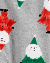 Baby 1-Piece Santa Fleece Footie PJs