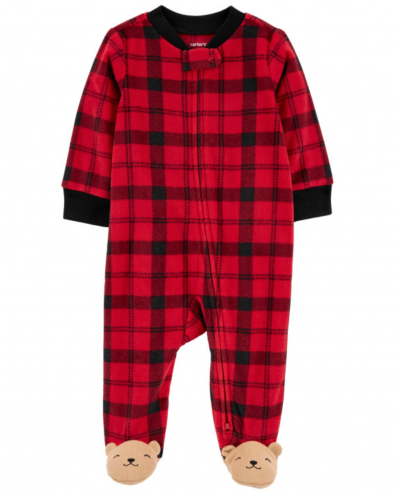 Baby Buffalo Check 2-Way Zip Fleece Sleep & Play