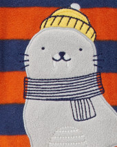 Baby Striped 2-Way Zip Fleece Sleep & Play
