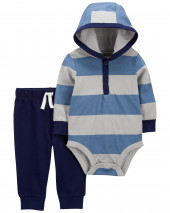 Baby 2-Piece Hooded Bodysuit Pant Set