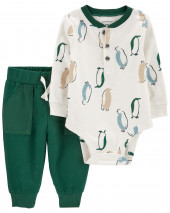 Baby 2-Piece Henley Bodysuit Pant Set