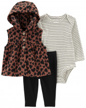 Baby 3-Piece Heart Little Vest Set