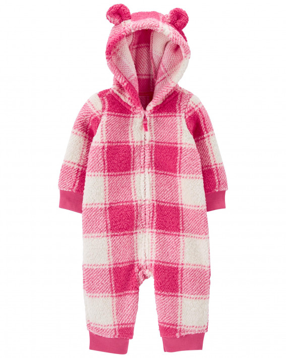 Baby Hooded Sherpa Jumpsuit