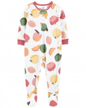 Toddler 1-Piece Fruit Fleece Footie PJs