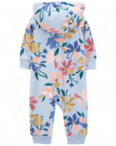 Baby Floral Fleece Jumpsuit