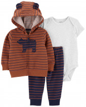 Multi Baby 3-Piece Bear Little Jacket Set