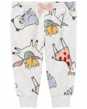 Carter's Kız Bebek Eşofman Altı Gri  Штаны Carter's с рисунками животных