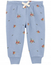 Carter's Kız Bebek Eşofman Altı Gri  Штаны Carter's с рисунками цветов